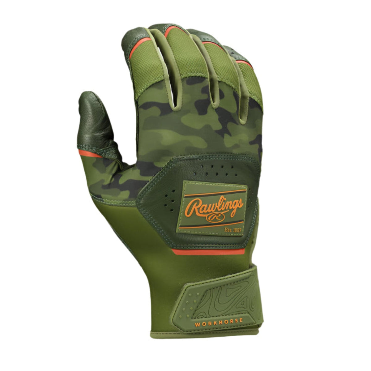 2025 Rawlings Workhorse Adult Baseball Batting Gloves - WH25BG product image 11, provided for visual reference and product