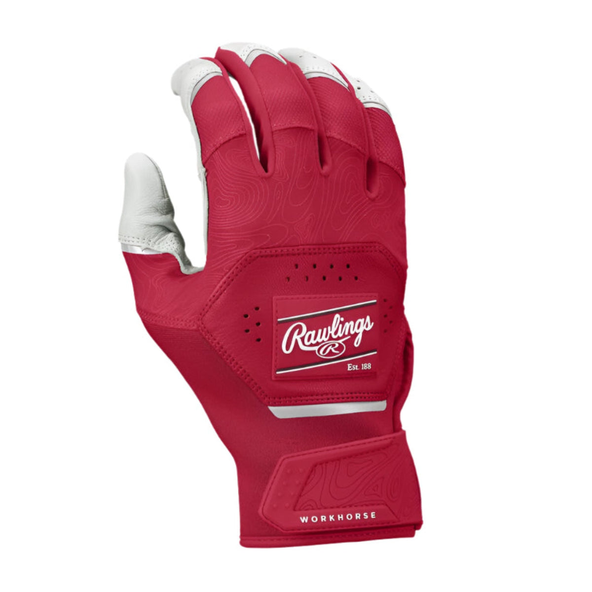2025 Rawlings Workhorse Adult Baseball Batting Gloves - WH25BG product image 5, provided for visual reference and product