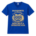 Dominican Shield Passport Light Silver foil V Neck product image 1, provided for visual reference and product detail review