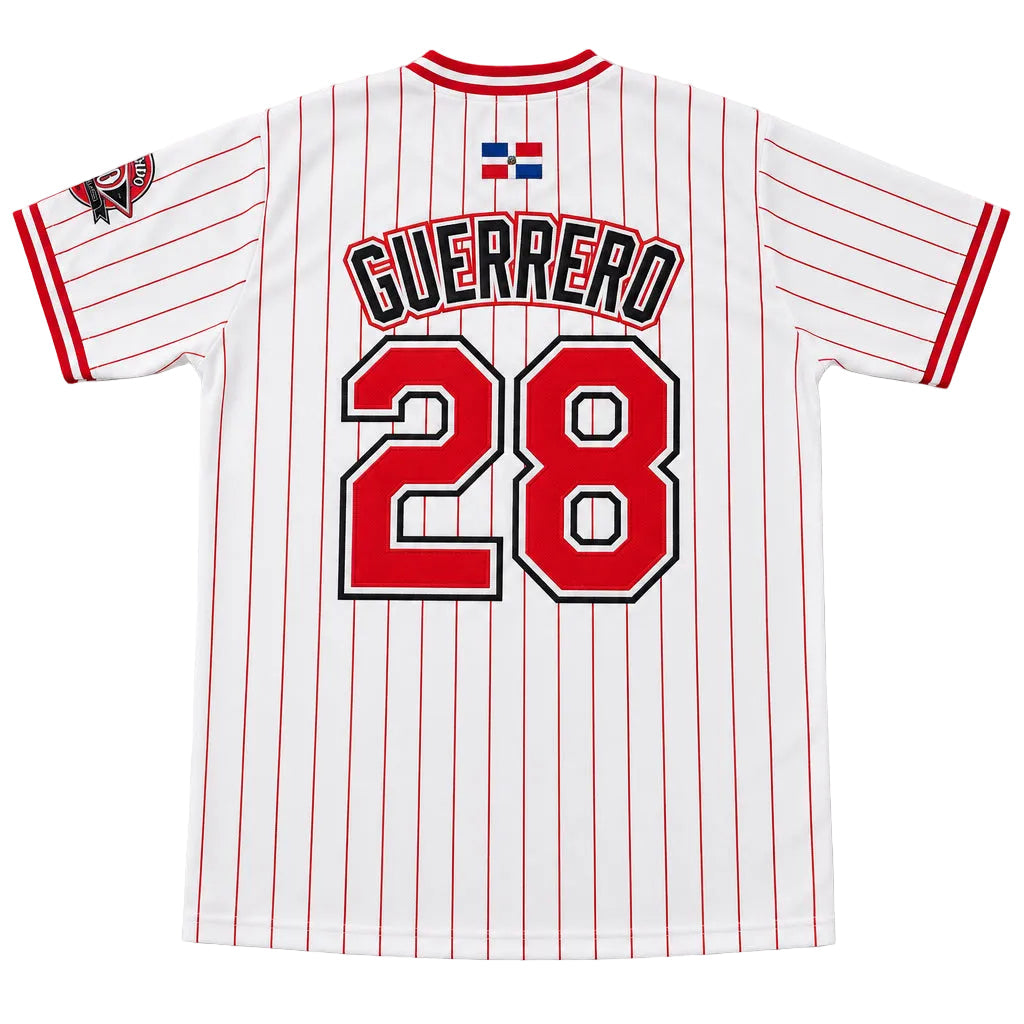 Dominican Hall of Fame - Leones del Escogido - GUERRERO 28 - Cream product image 2, provided for visual reference and