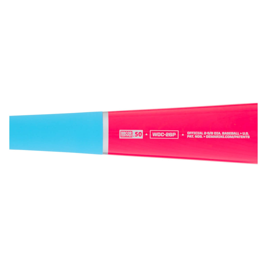 2026 DeMarini The Woods Pink BBCOR Composite Baseball Bat - (WBD2640010) product image 5, provided for visual reference and
