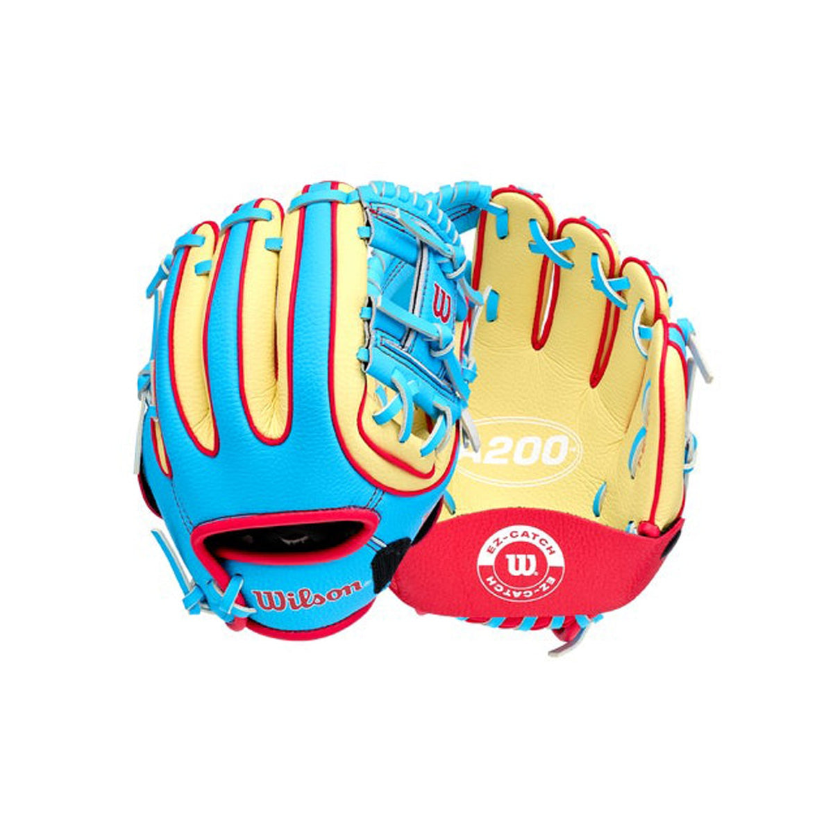 2027 Wilson A200 EZ Catch 9" T-Ball Glove | Youth Baseball Glove | WBG18702RT9 product image 4, provided for visual