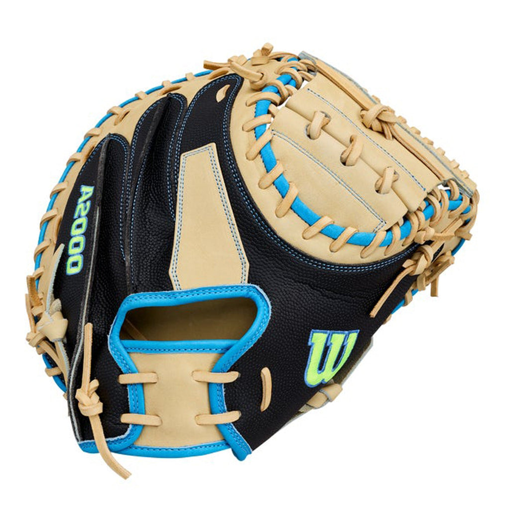 2027 Wilson A2000 M23SS 33.5" Baseball Catcher’s Mitt | Half Moon Web | WBG06201RT335 product image 1, provided for visual