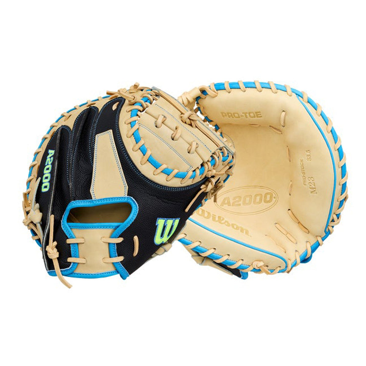 2027 Wilson A2000 M23SS 33.5" Baseball Catcher’s Mitt | Half Moon Web | WBG06201RT335 product image 5, provided for visual