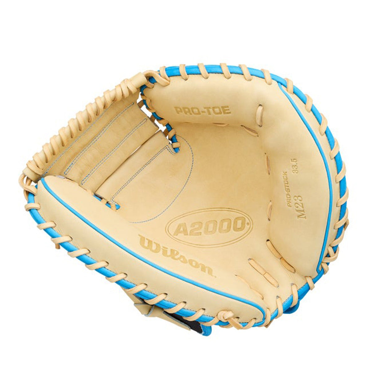 2027 Wilson A2000 M23SS 33.5" Baseball Catcher’s Mitt | Half Moon Web | WBG06201RT335 product image 2, provided for visual