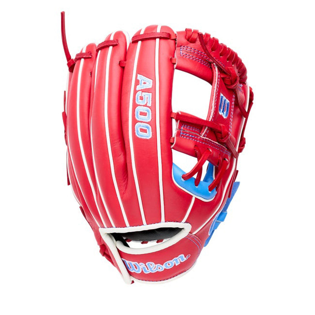 2027 Wilson A500 11" Infield Youth Baseball Glove | Open Dual Post Web | WBG08501RT11 product image 1, provided for visual