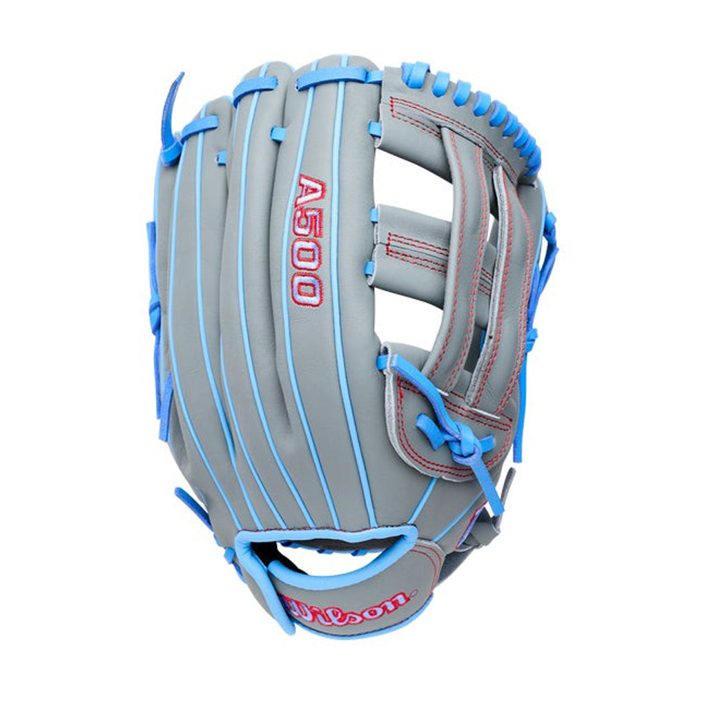 2027 Wilson A500 12" Youth Utility Baseball Glove | Open Dual Post Web | WBG0870+ product image 1, provided for visual
