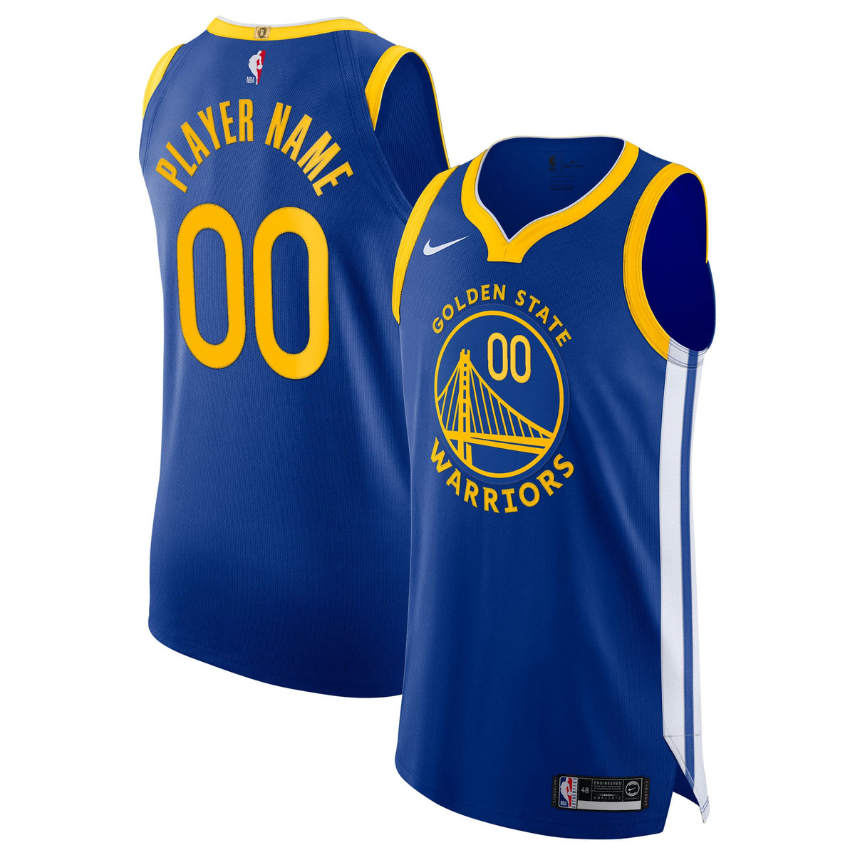 Golden State Warriors Nike Blue 2020/21 Authentic Custom Jersey - Icon Edition for Men product image 2, provided for visual