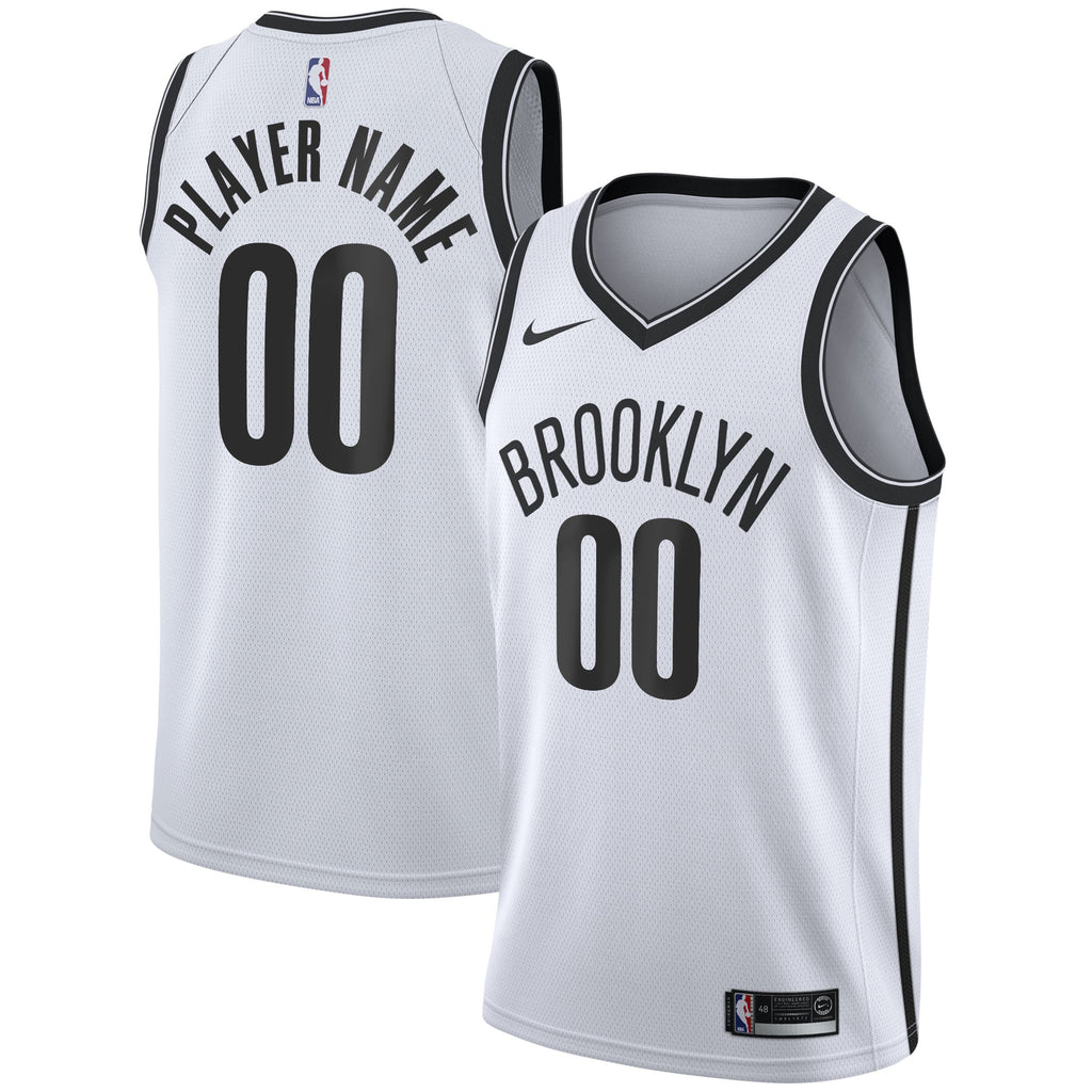 Brooklyn Nets Nike White 2020/21 Swingman Custom Jersey - Association Edition for Men product image 1, provided for visual