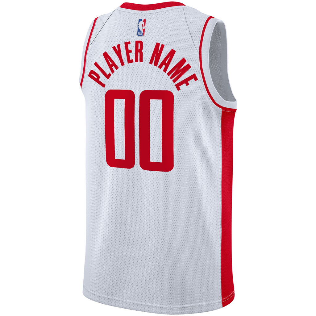 Houston Rockets Nike White 2020/21 Swingman Custom Jersey - Association Edition for Men product image 4, provided for visual