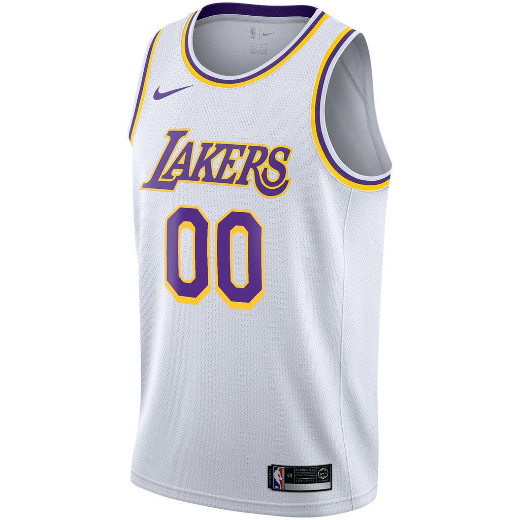 Los Angeles Lakers Nike White 2020/21 Swingman Custom Jersey - Association Edition for Men product image 3, provided for