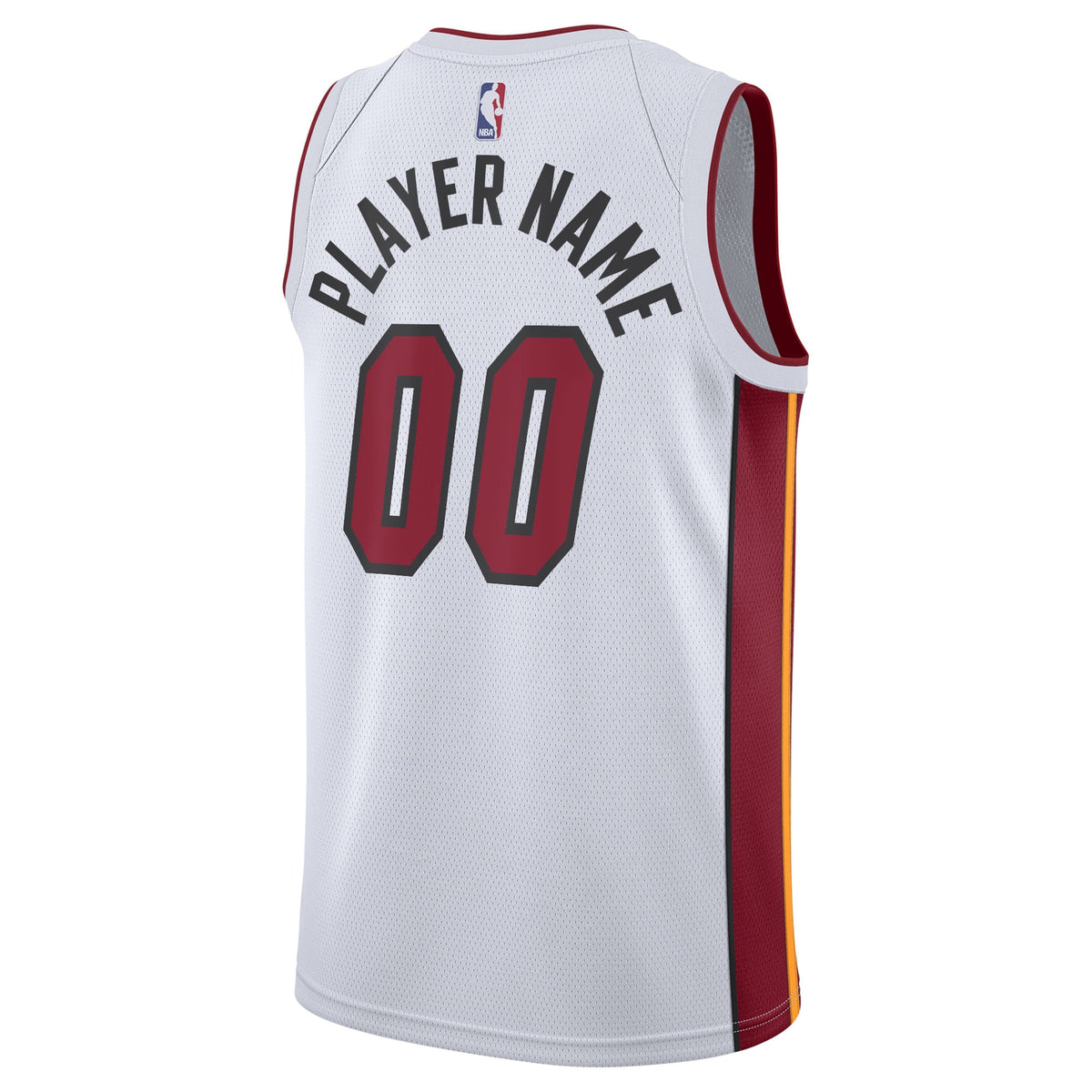 Miami Heat Nike White 2020/21 Swingman Custom Jersey - Association Edition for Men product image 4, provided for visual