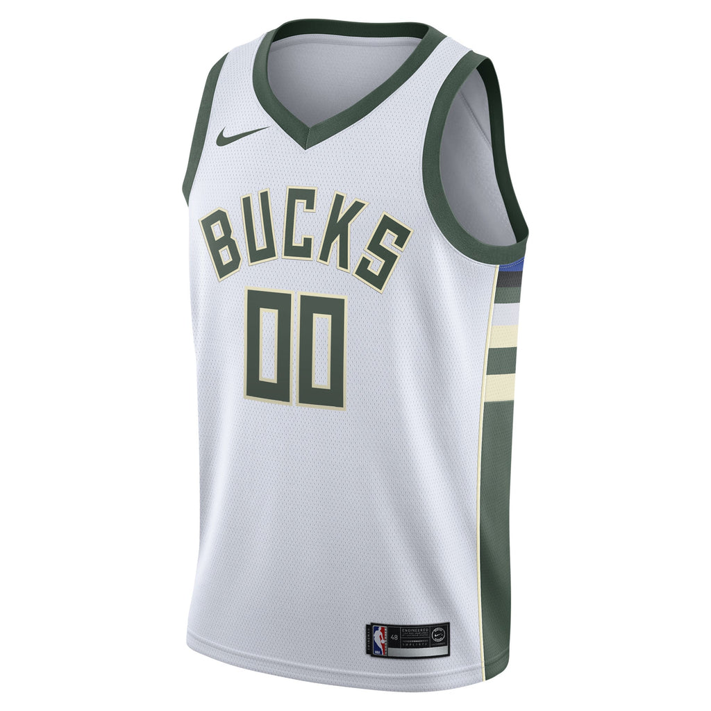 Milwaukee Bucks Nike White 2020/21 Swingman Custom Jersey - Association Edition for Men product image 3, provided for visual