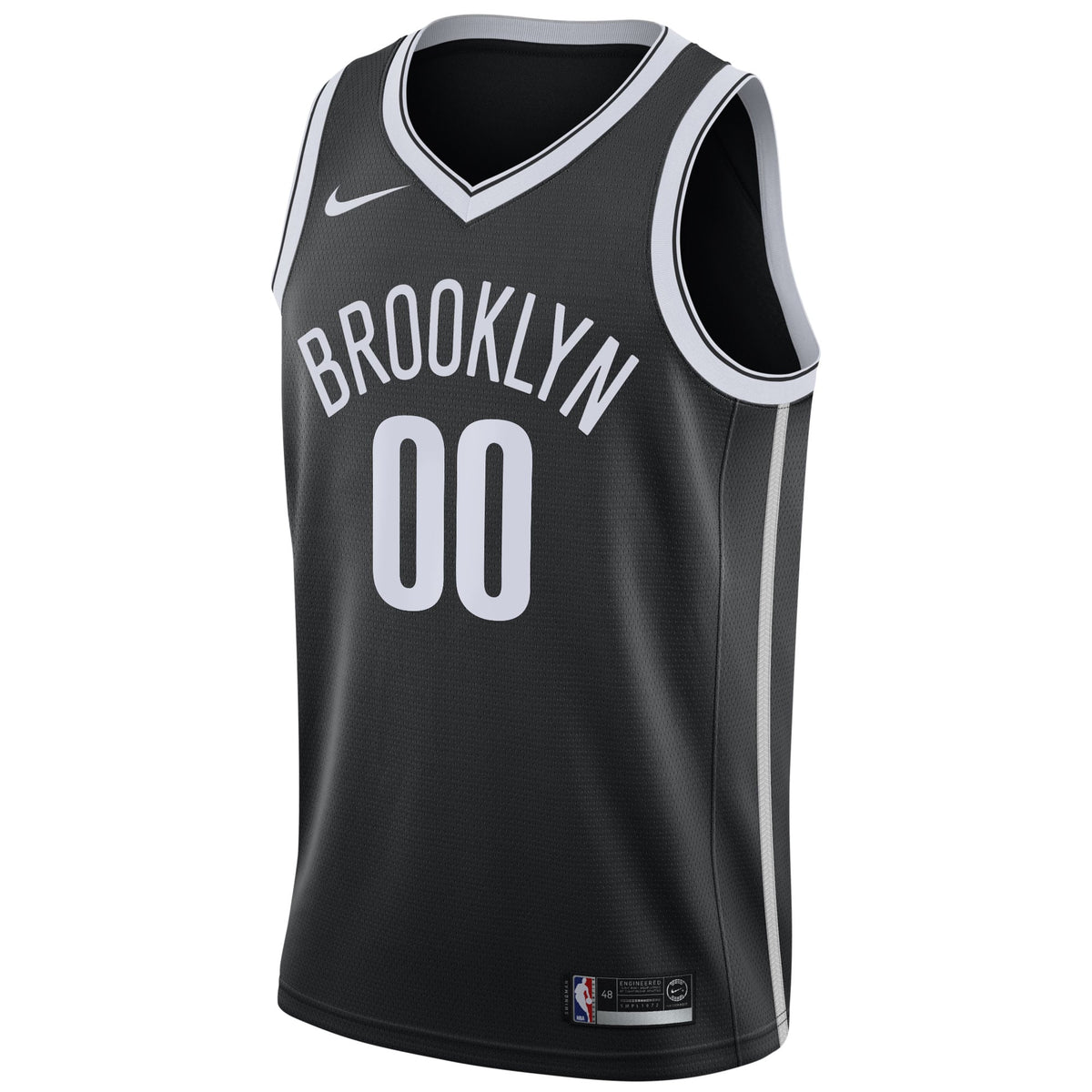 Brooklyn Nets Nike Black 2020/21 Swingman Custom Jersey - Icon Edition for Men product image 3, provided for visual