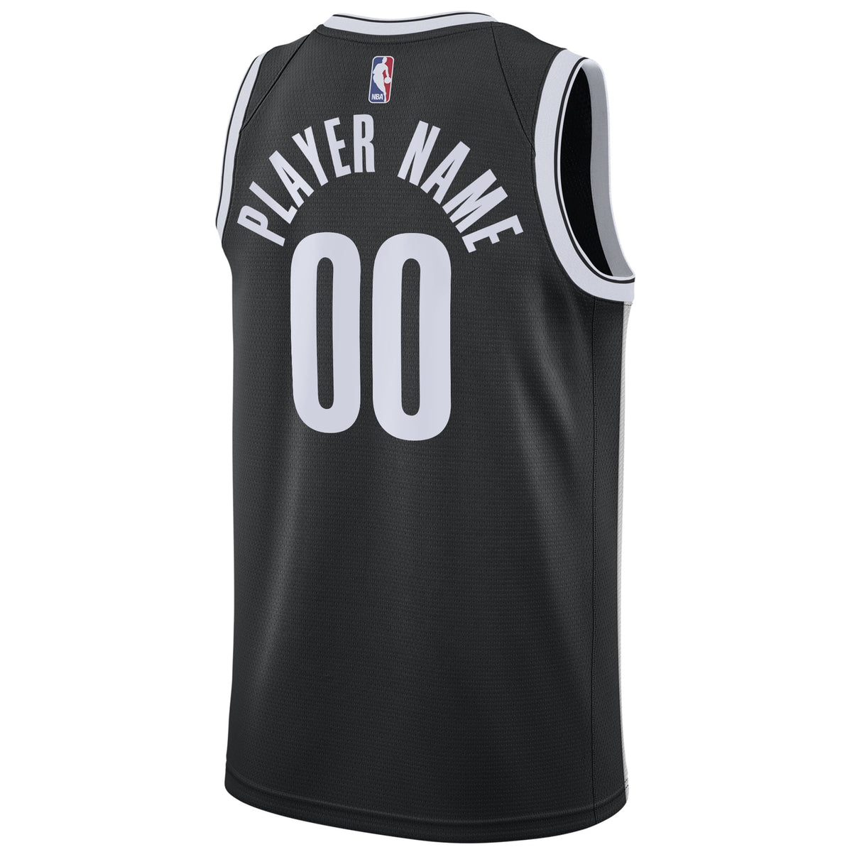 Brooklyn Nets Nike Black 2020/21 Swingman Custom Jersey - Icon Edition for Men product image 4, provided for visual