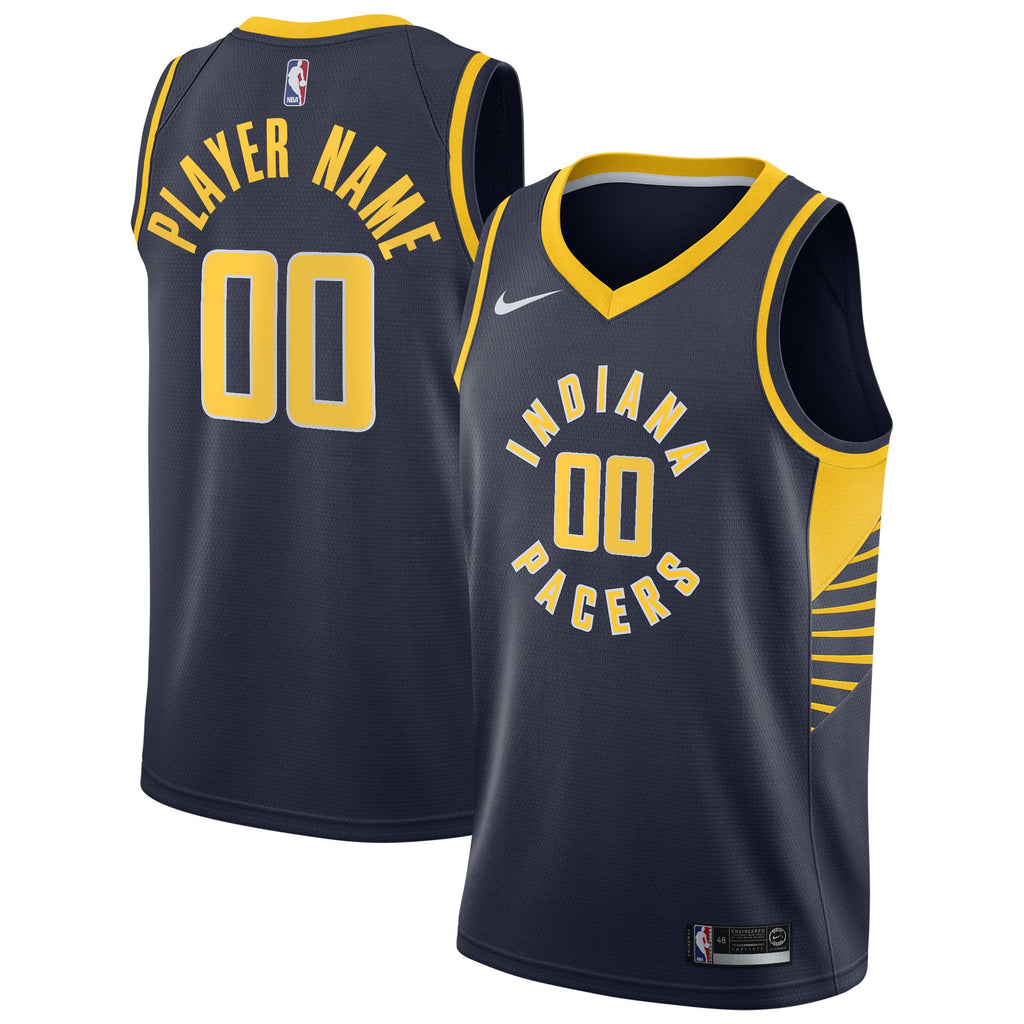 Indiana Pacers Nike Navy 2020/21 Swingman Custom Jersey - Icon Edition for Men product image 2, provided for visual