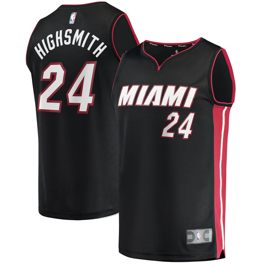 Miami Heat Haywood Highsmith Fanatics Black 2021/22 Fast Break Replica Jersey - Icon Edition for Men product image 2,