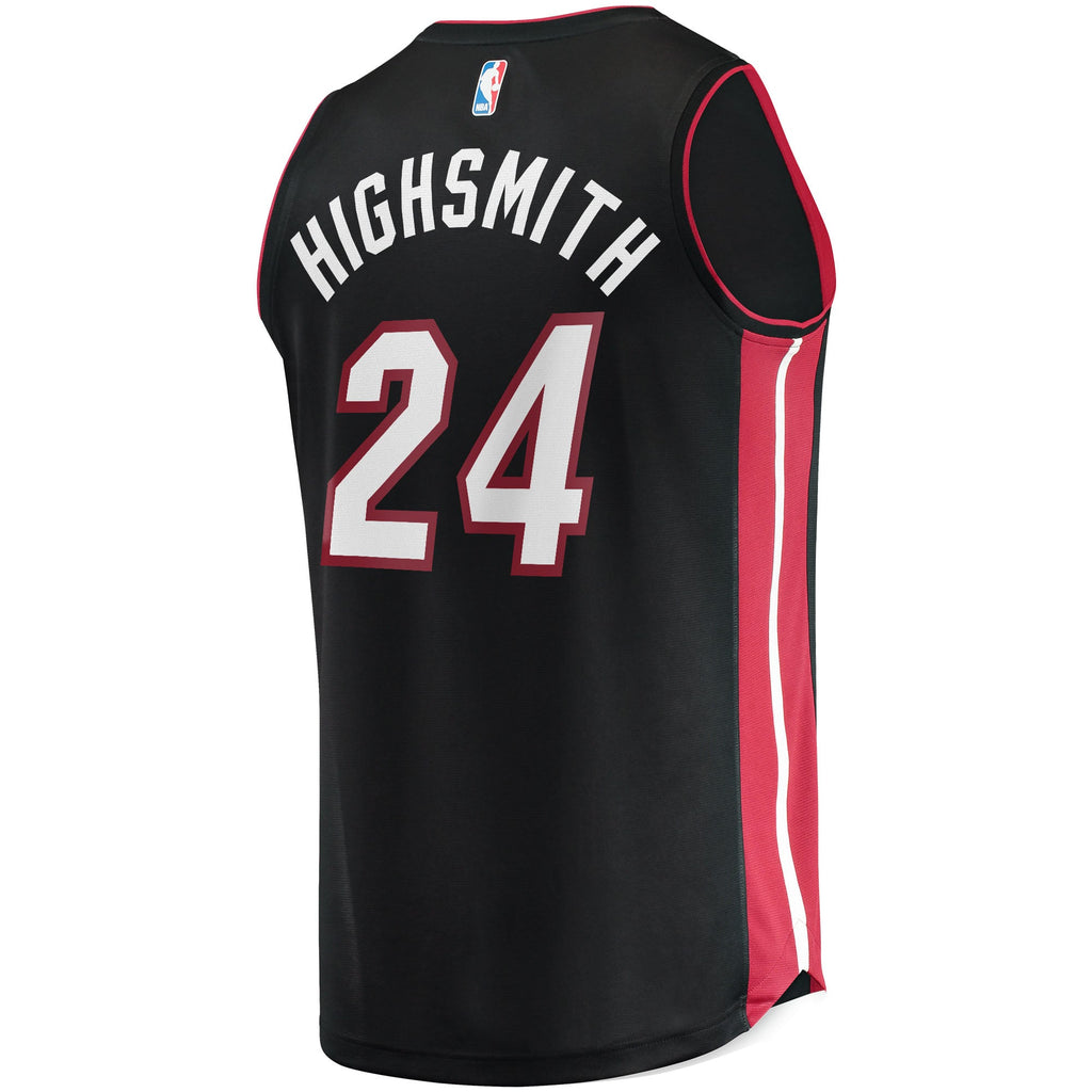 Miami Heat Haywood Highsmith Fanatics Black 2021/22 Fast Break Replica Jersey - Icon Edition for Men product image 4,