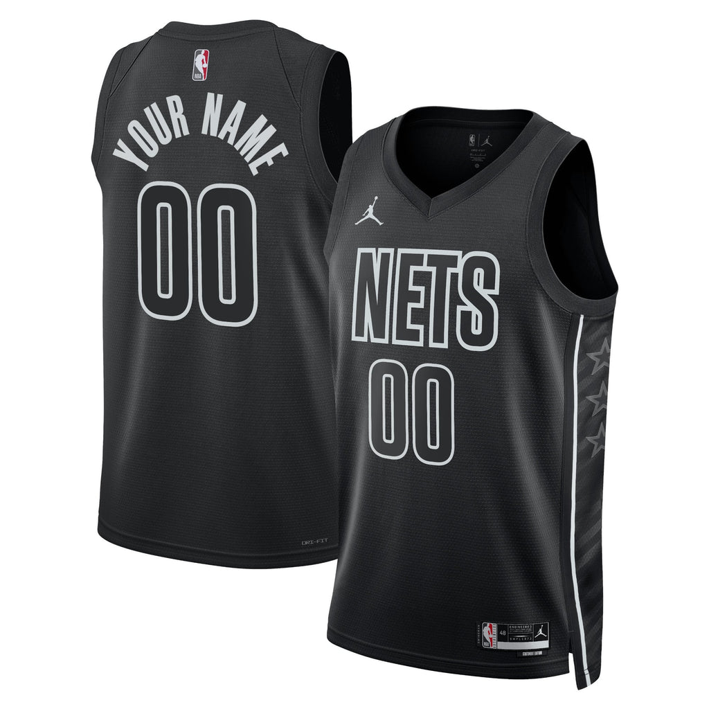 Unisex Brooklyn Nets Jordan Brand Black 2022/23 Swingman Custom Jersey - Statement Edition product image 2, provided for