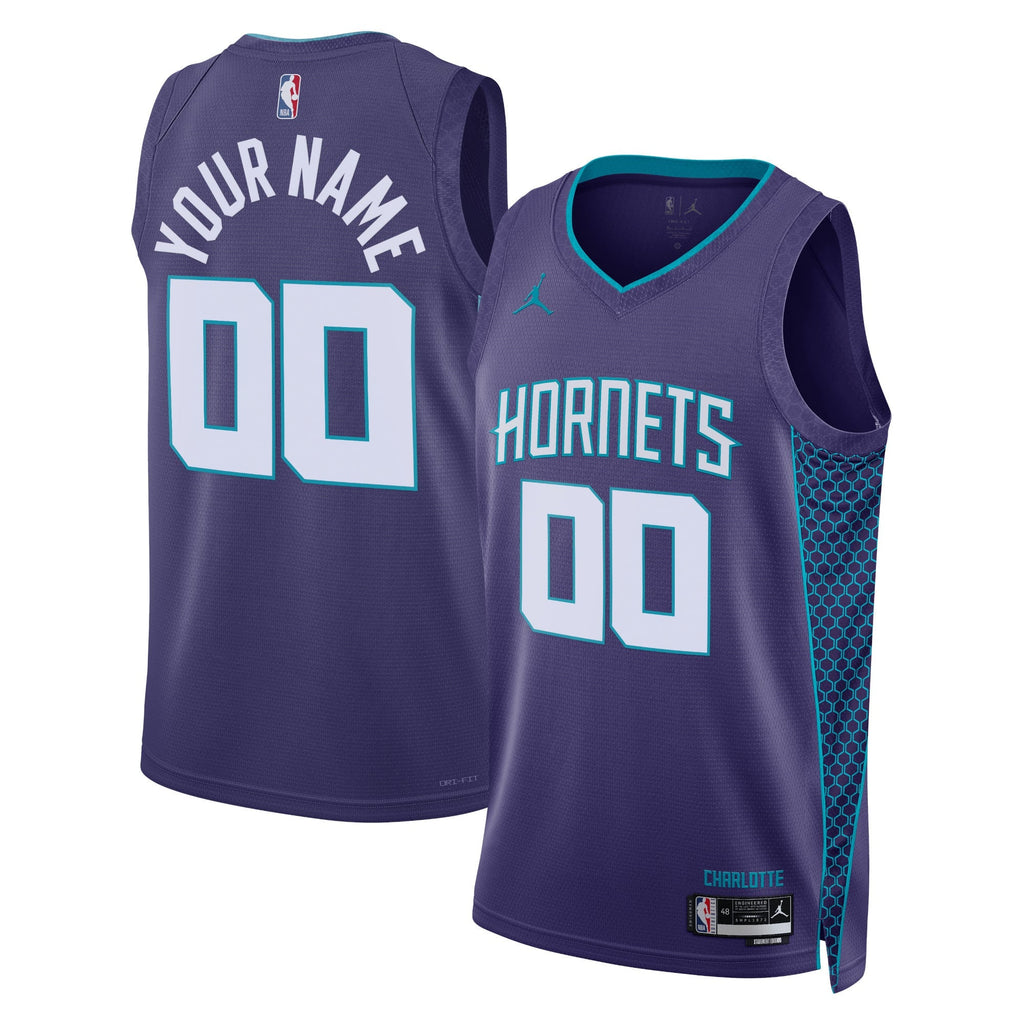 Unisex Charlotte Hornets Jordan Brand Teal 2022/23 Swingman Custom Jersey - Statement Edition product image 1, provided for