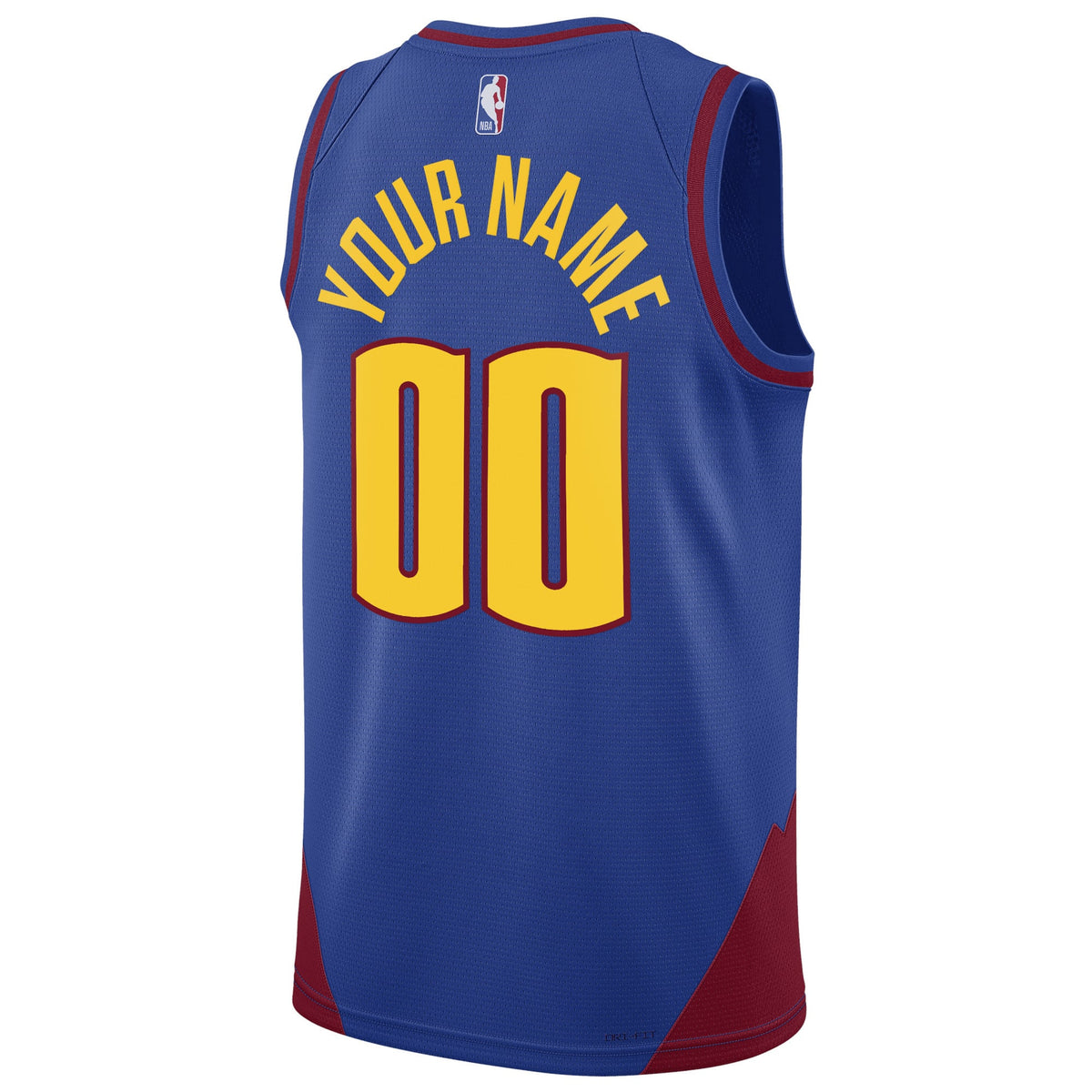 Unisex Denver Nuggets Jordan Brand Blue 2022/23 Swingman Custom Jersey - Statement Edition product image 4, provided for
