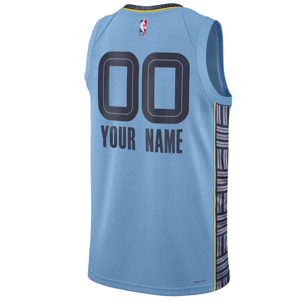 Unisex Memphis Grizzlies Jordan Brand Blue 2022/23 Swingman Custom Jersey - Statement Edition product image 4, provided for