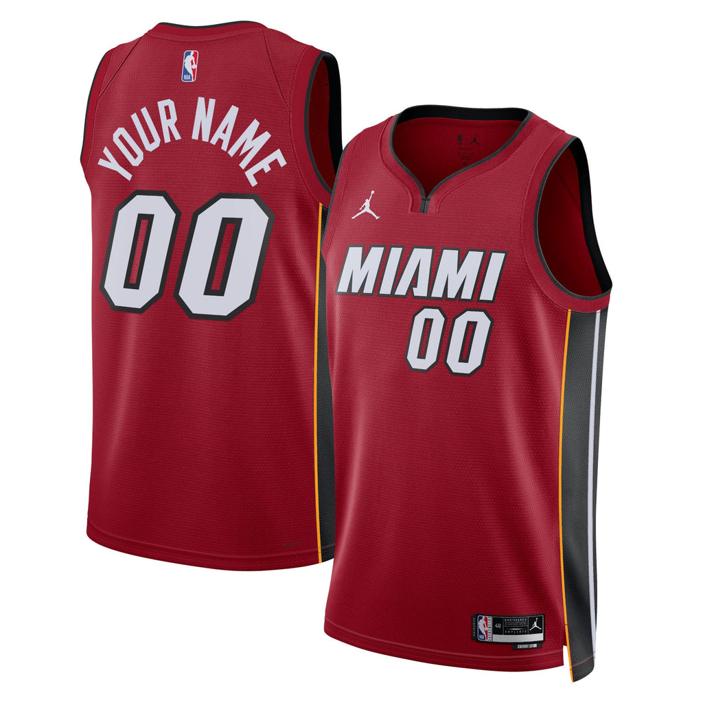 Unisex Miami Heat Jordan Brand Red 2022/23 Swingman Custom Jersey - Statement Edition product image 2, provided for visual