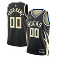 Unisex Milwaukee Bucks Jordan Brand Black 2022/23 Swingman Custom Jersey - Statement Edition product image 1, provided for