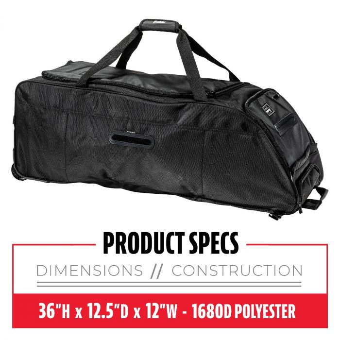 Franklin Sports Traveler Roller - Pro-Level Baseball and Softball Equipment Bag product image 2, provided for visual