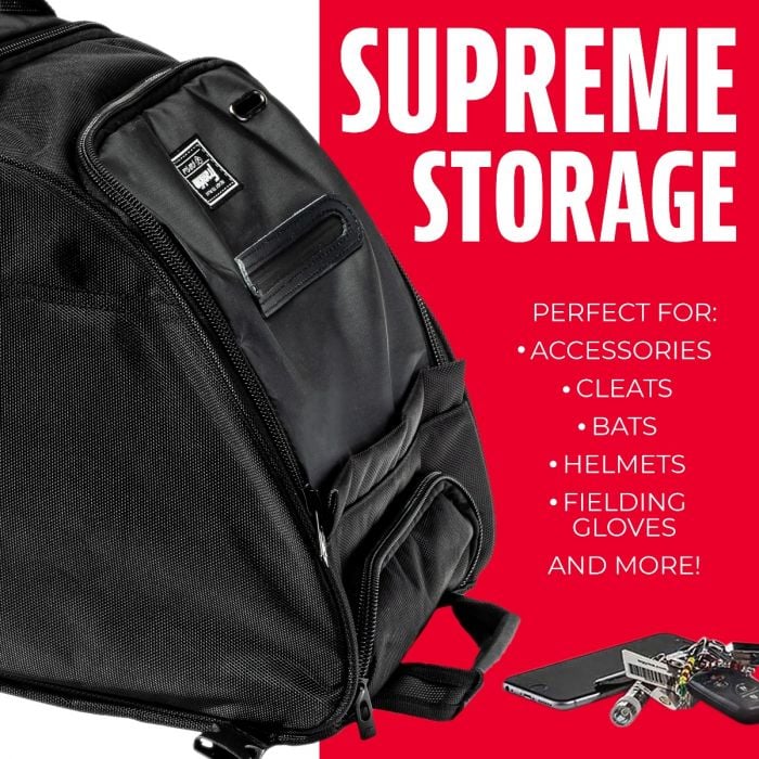 Franklin Sports Traveler Roller - Pro-Level Baseball and Softball Equipment Bag product image 6, provided for visual