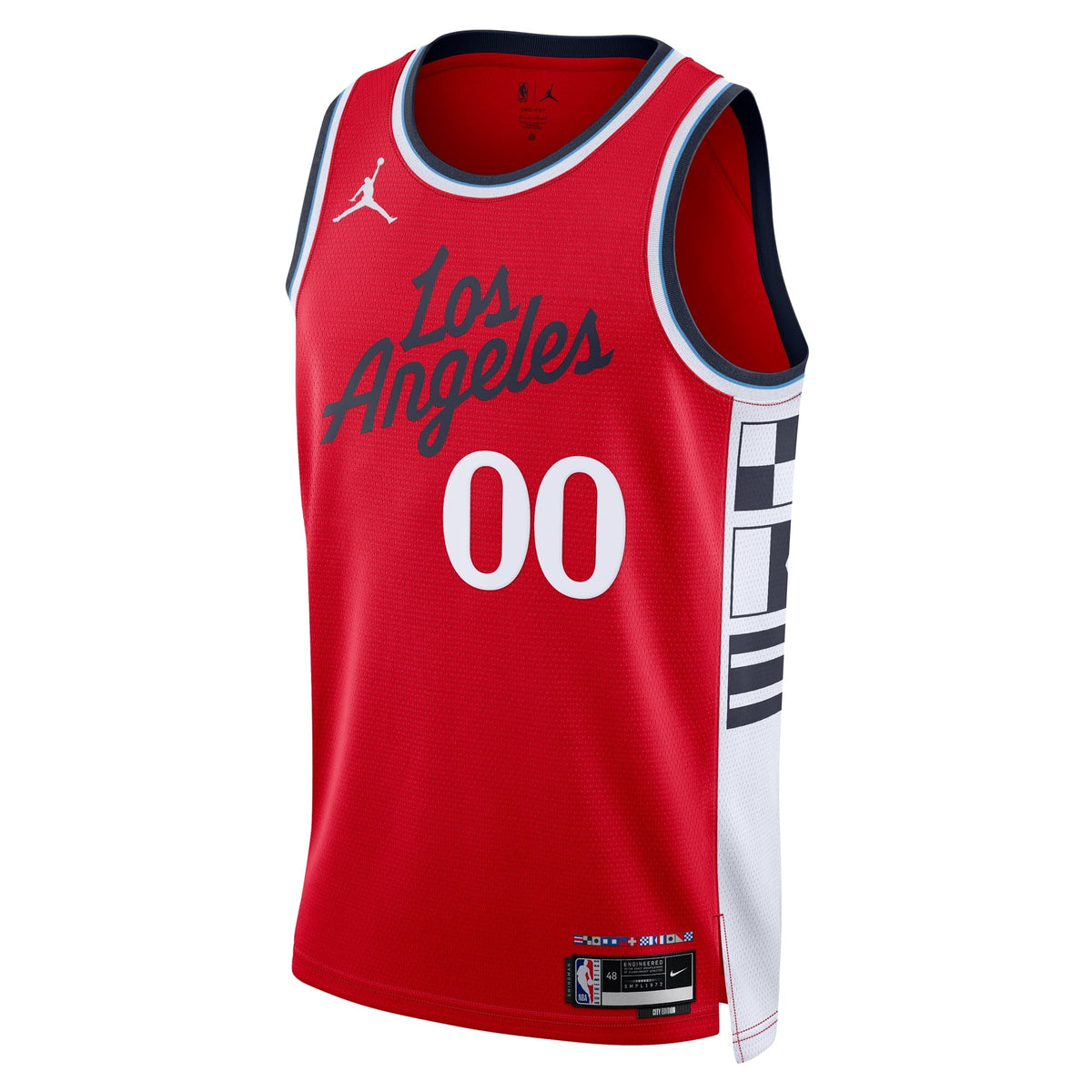 Unisex LA Clippers Jordan Brand Red 2024/25 Custom Swingman Jersey - Statement Edition product image 3, provided for visual