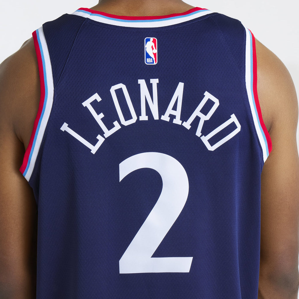 Unisex LA Clippers Kawhi Leonard Nike Navy 2024/25 Swingman Jersey - Icon Edition product image 10, provided for visual