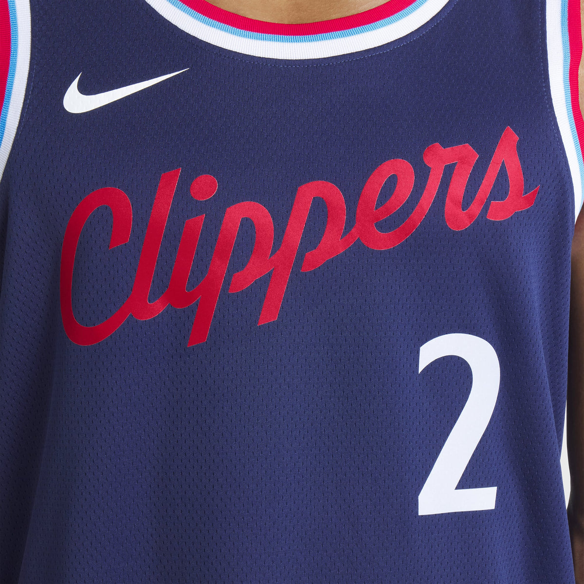 Unisex LA Clippers Kawhi Leonard Nike Navy 2024/25 Swingman Jersey - Icon Edition product image 8, provided for visual