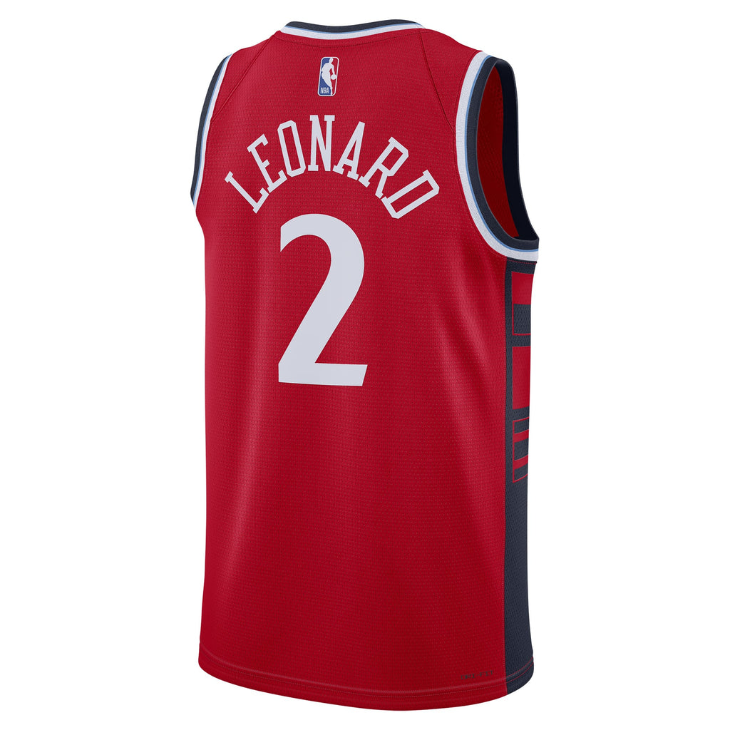 Unisex LA Clippers Kawhi Leonard Jordan Brand Red 2024/25 Swingman Jersey - Statement Edition product image 4, provided for