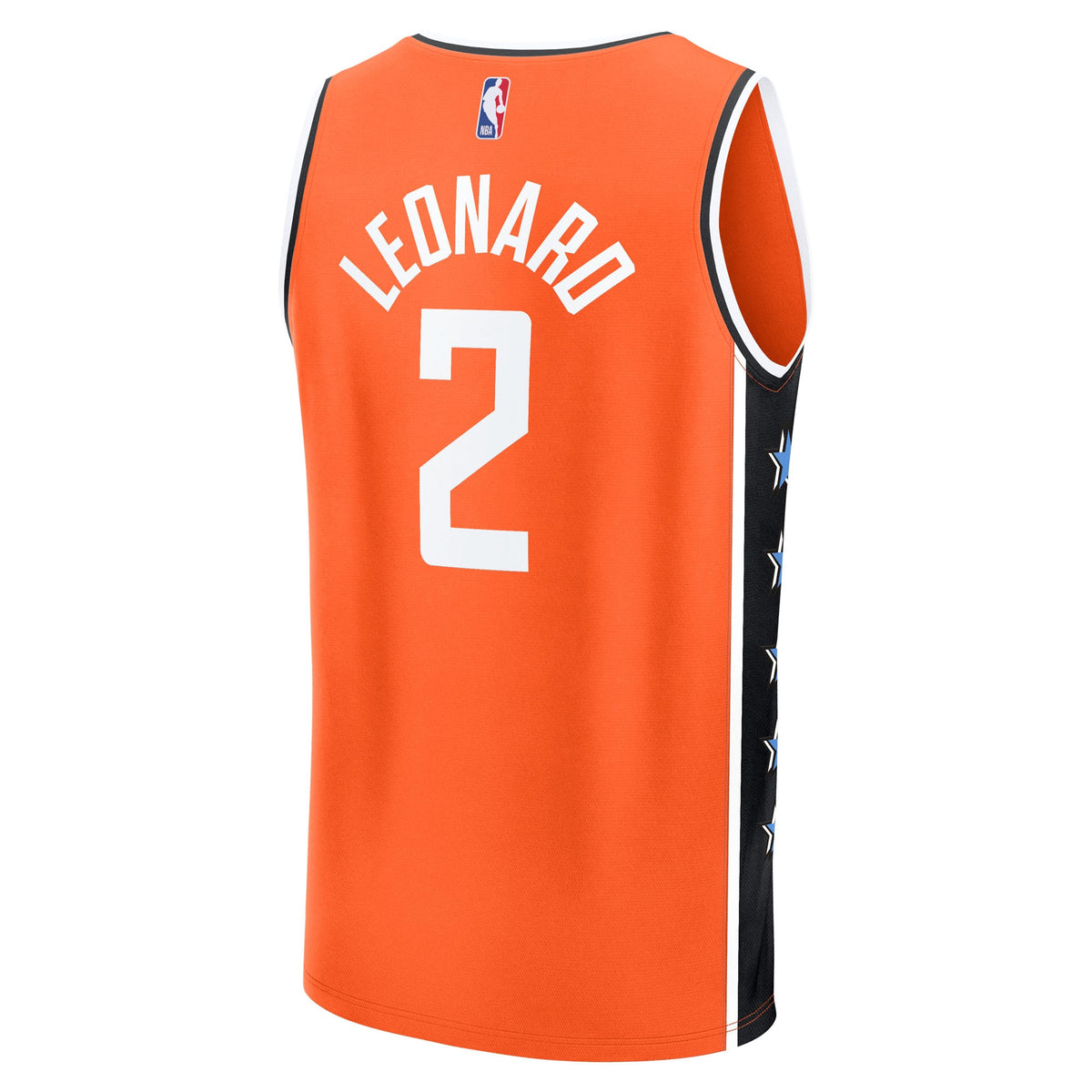 LA Clippers Kawhi Leonard Fanatics Orange 2025/26 City Edition Fast Break Jersey for Men product image 4, provided for