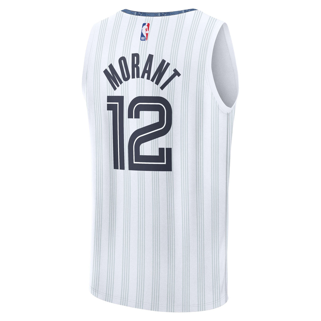 Memphis Grizzlies Ja Morant Fanatics White 2025/26 City Edition Fast Break Jersey for Men product image 4, provided for
