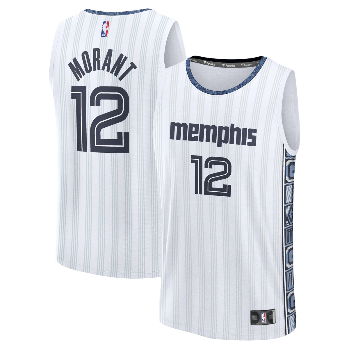 Memphis Grizzlies Ja Morant Fanatics White 2025/26 City Edition Fast Break Jersey for Men product image 1, provided for