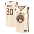 Youth Golden State Warriors Stephen Curry Fanatics Tan 2025/26 City Edition Fast Break Jersey product image 1, provided for