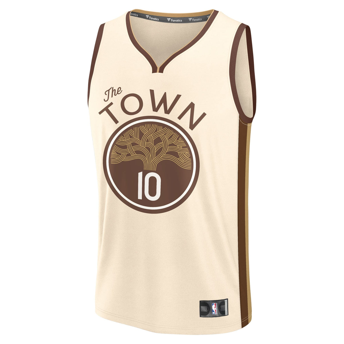 Youth Golden State Warriors Jimmy Butler III Fanatics Tan 2025/26 City Edition Fast Break Jersey product image 3, provided