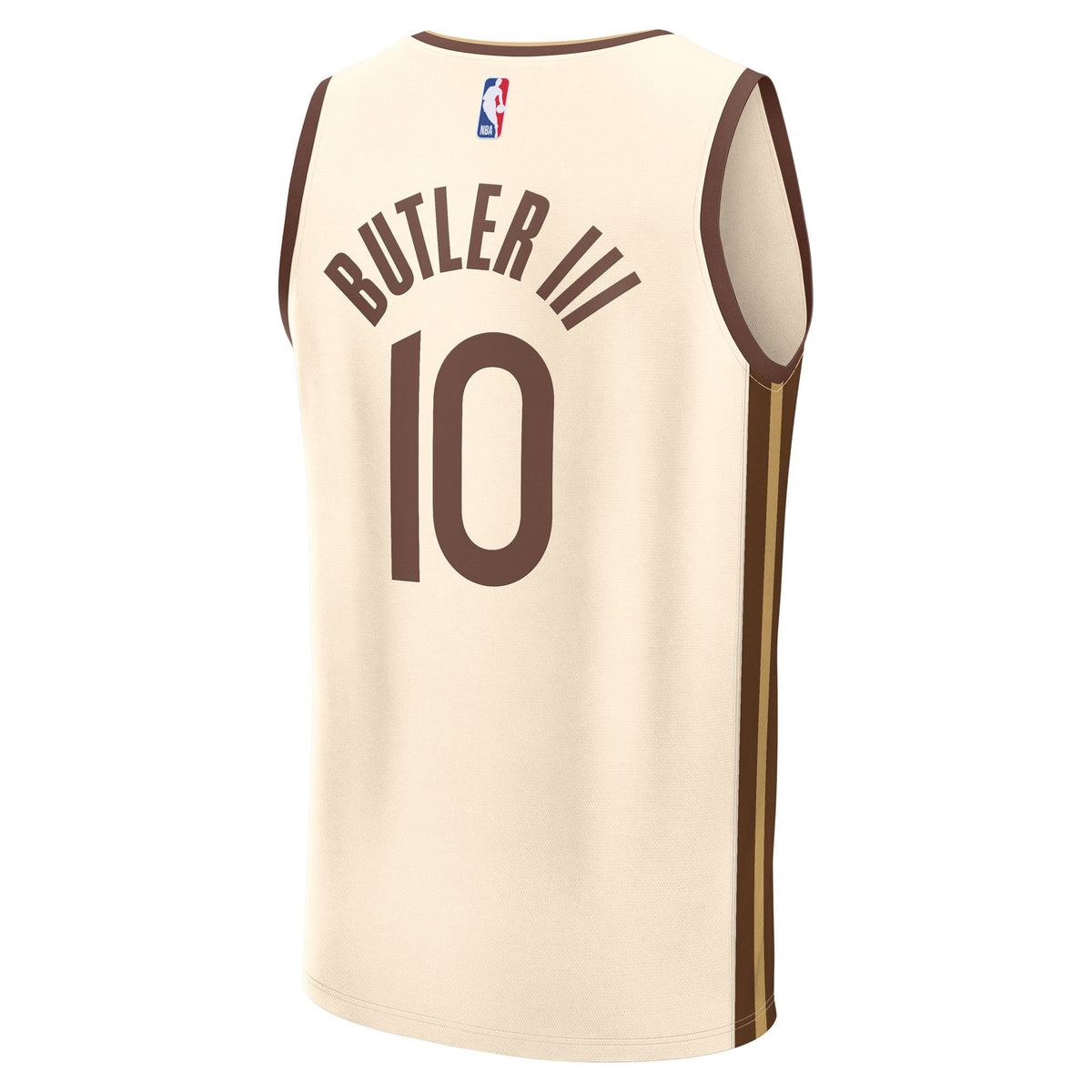 Youth Golden State Warriors Jimmy Butler III Fanatics Tan 2025/26 City Edition Fast Break Jersey product image 4, provided