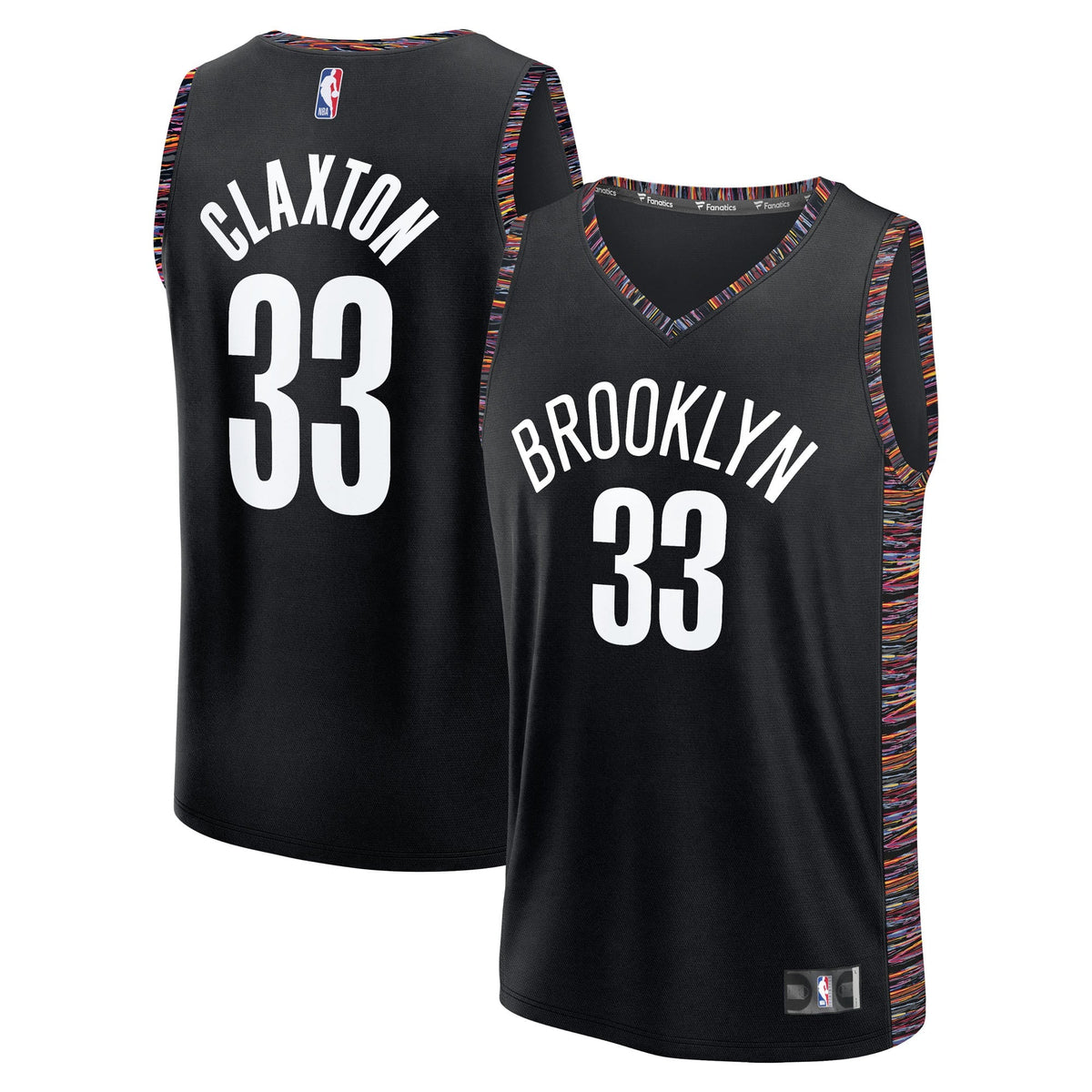 Brooklyn Nets Nic Claxton Fanatics Black 2025/26 City Edition Fast Break Jersey for Men product image 2, provided for visual