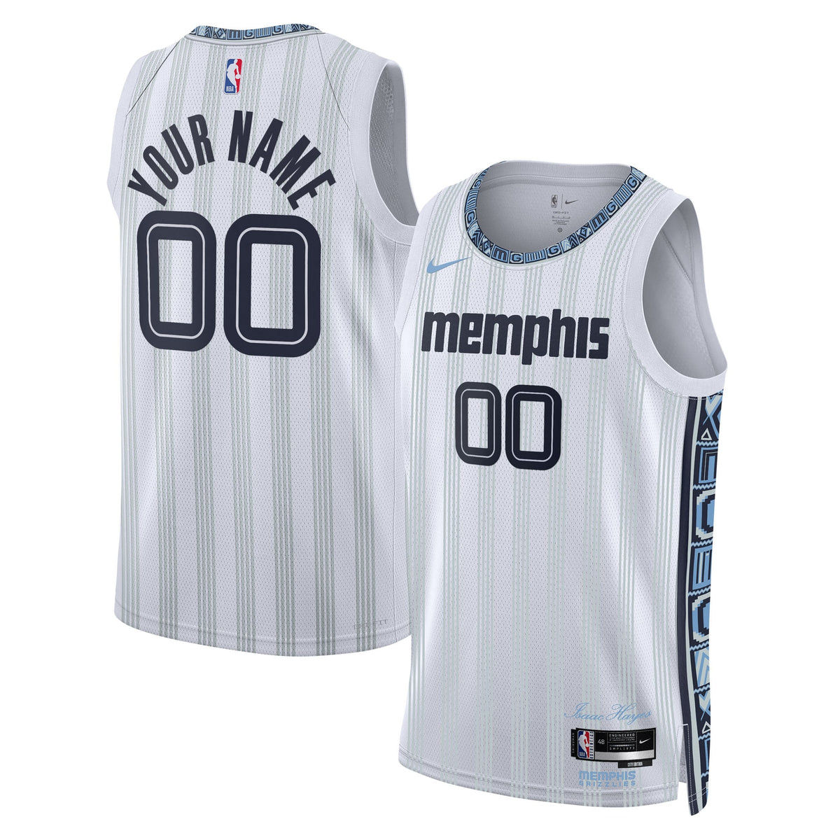 Unisex Memphis Grizzlies Nike White 2025/26 City Edition Swingman Custom Jersey product image 2, provided for visual