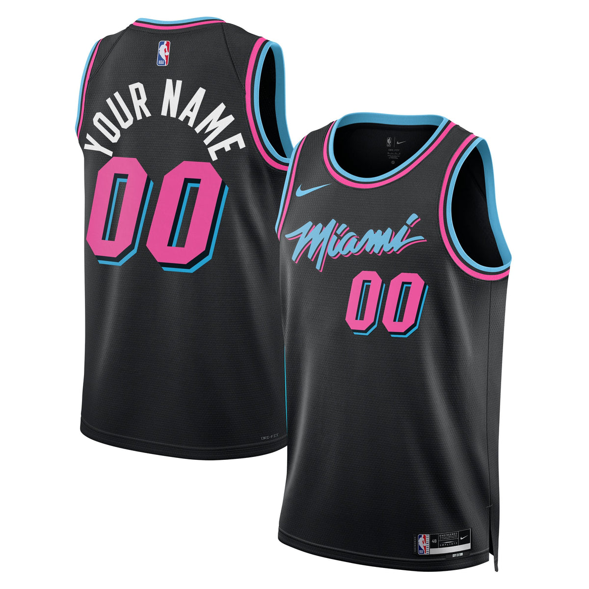 Unisex Miami Heat Nike Black 2025/26 City Edition Swingman Custom Jersey product image 1, provided for visual reference and