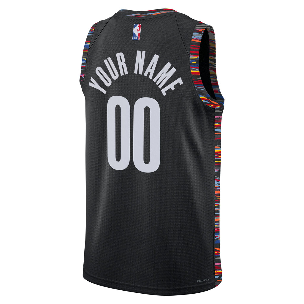 Unisex Brooklyn Nets Nike Black 2025/26 City Edition Swingman Custom Jersey product image 4, provided for visual reference