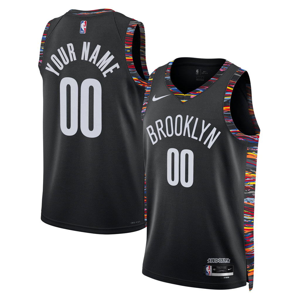 Unisex Brooklyn Nets Nike Black 2025/26 City Edition Swingman Custom Jersey product image 1, provided for visual reference