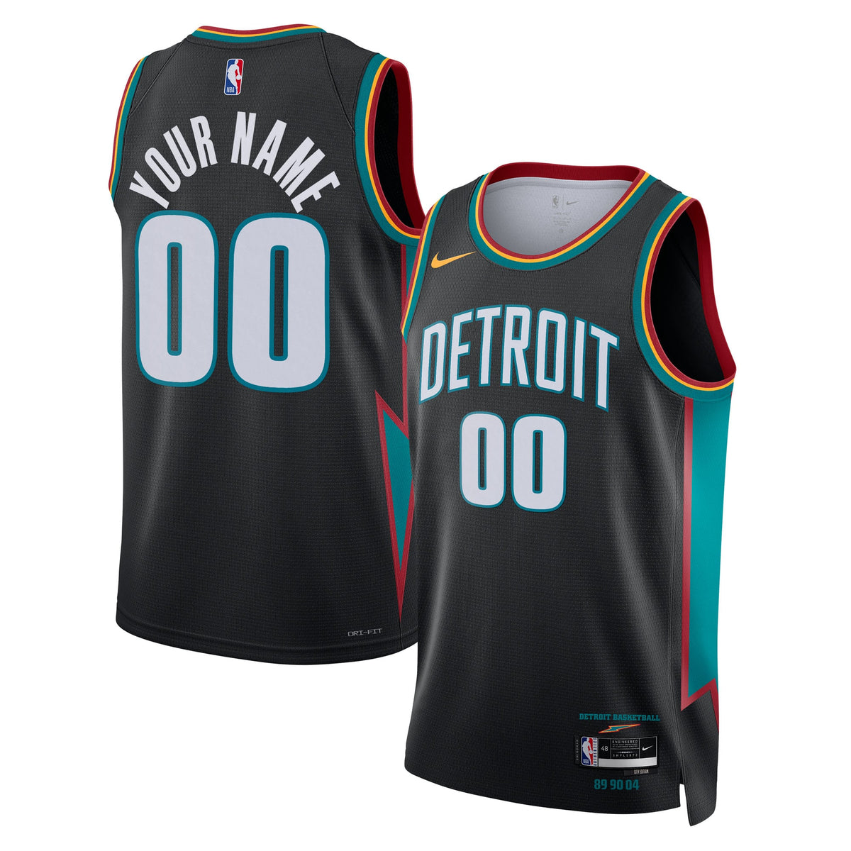 Unisex Detroit Pistons Nike Charcoal 2025/26 City Edition Swingman Custom Jersey product image 2, provided for visual