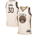 Youth Golden State Warriors Stephen Curry Nike Tan 2025/26 City Edition Swingman Jersey product image 1, provided for visual