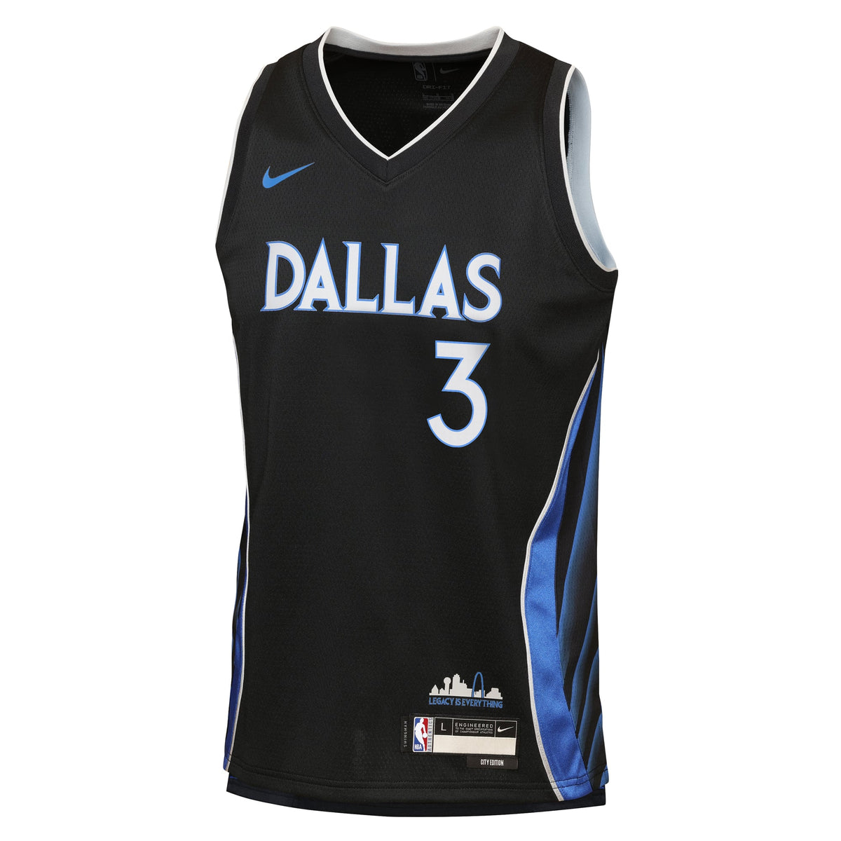 Youth Dallas Mavericks Anthony Davis Nike Black 2025/26 City Edition Swingman Jersey product image 3, provided for visual