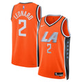Unisex LA Clippers Kawhi Leonard Nike Orange 2025/26 Swingman Jersey - City Edition product image 1, provided for visual