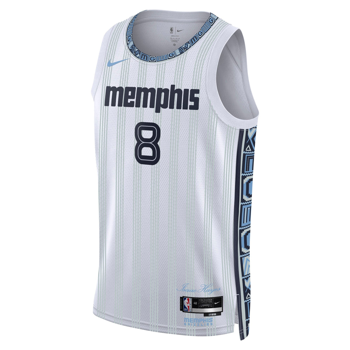 Unisex Memphis Grizzlies Jaren Jackson Jr. Nike White 2025/26 Swingman Jersey - City Edition product image 3, provided for